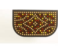 Придверный коврик Euroflock Format Tour Мозаика 40x68 см, 20674 коричневый 4965