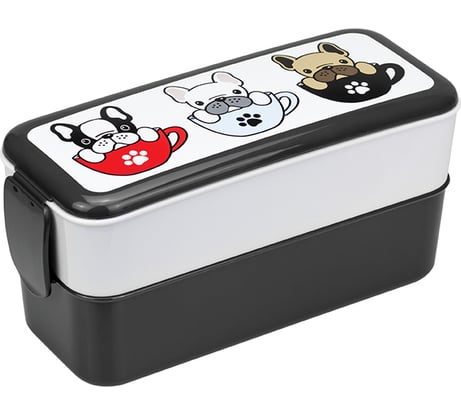 Контейнер для обеда IDEA 0,5+0,5л Бульдоги М 1233