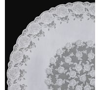 Готовая скатерть Towa Ажурная Dia Rose круглая диаметр 152 см белая 5173