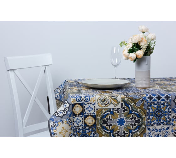 Скатерть Protec Textil S.L. Alba Мозаика синяя 140x180 см 6128