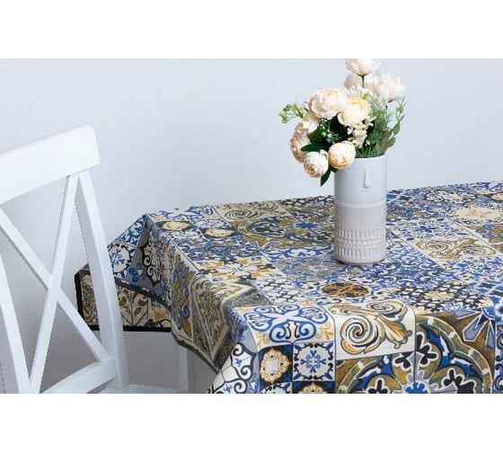 Скатерть Protec Textil S.L. Alba Мозаика синяя 140x180 см 6128