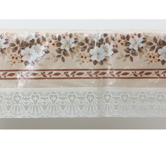 Овальная скатерть Meiwa 152x228 см, белый, бежевый 5791