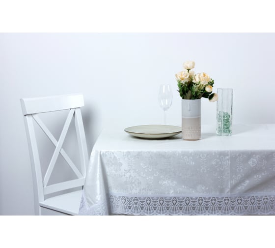 Прямоугольная скатерть Meiwa 152x228 см, белый 6296 1