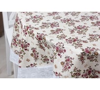 Прямоугольная скатерть Meiwa 132x178 см, белый, коричневый 7537