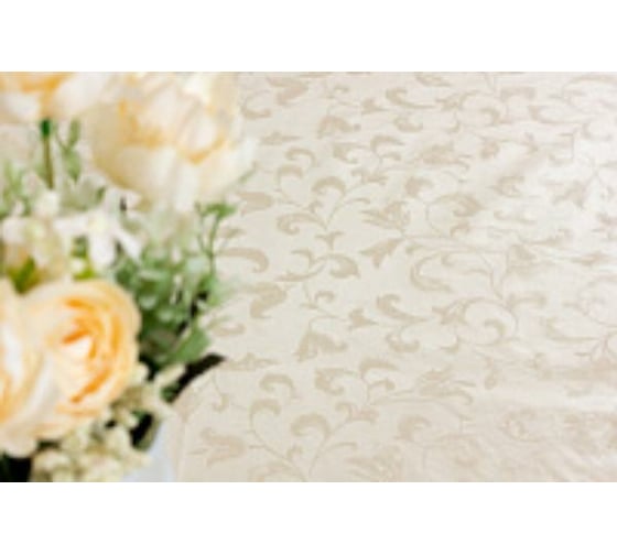 Готовая скатерть Meiwa FPLUS-PLAIN SARASA AZ BE прямоугольная 152x228 см, бежевый 5140