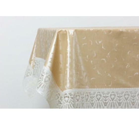 Готовая скатерть Meiwa FPLUS-PLAIN SARASA AZ BE прямоугольная 152x228 см, бежевый 5140