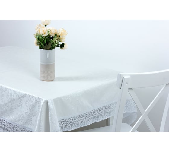 Прямоугольная скатерть Meiwa 152x320 см, белый 6656