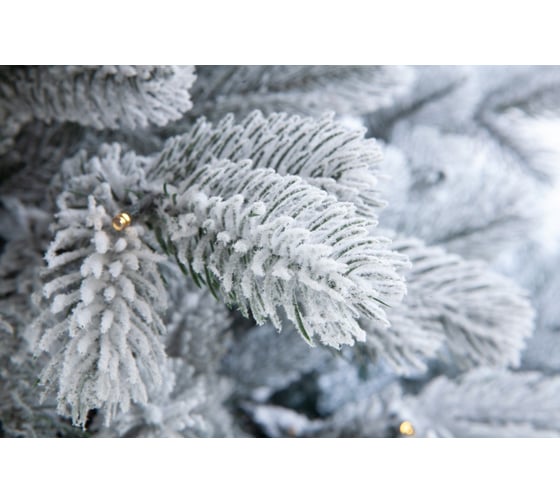 Ель CRYSTAL TREES МОЛЬВЕНО в снегу с вплетенной гирляндой 270 см KP7270SL