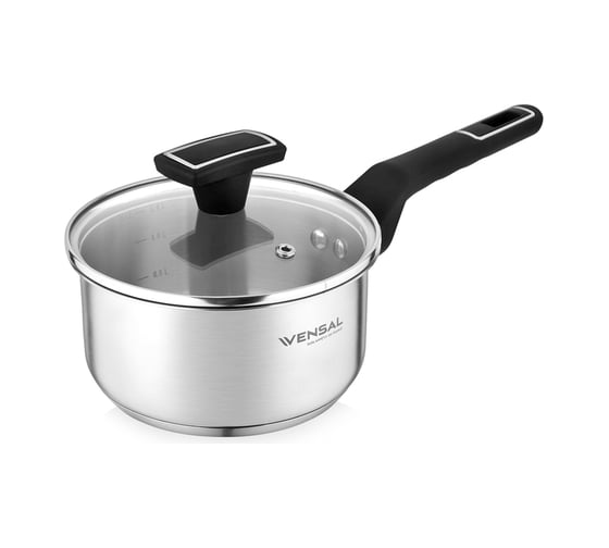 Ковш VENSAL Velours noir с крышкой из нержавеющей стали 1.6л 16 см VS1500