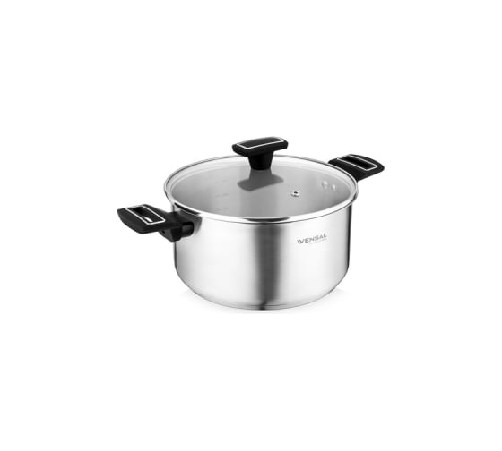 Набор VENSAL Velours noir 4 предмета из 2-х кастрюль 3 л и 5.4 л с крышками VS1504