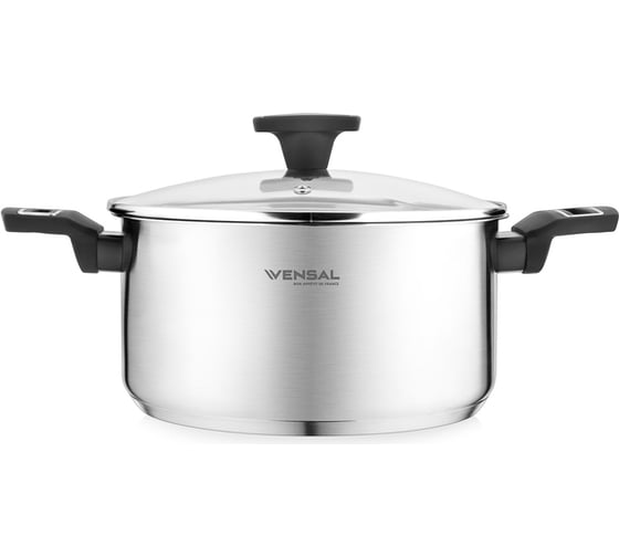 Кастрюля VENSAL Velours noir с крышкой из нержавеющей стали 5.4 л 24 см VS1502