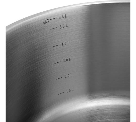 Кастрюля VENSAL Le Chef трехслойная с крышкой из нержавеющей стали 6.3 л 26 см VS1533