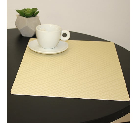Сервировочная салфетка Protec Textil S.L. плейсмат Polyline 30x43 см, Сапфир кремовый 6 шт в упаковке 6229