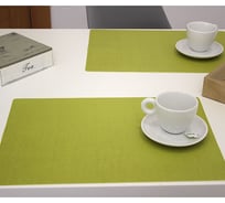 Сервировочная салфетка Protec Textil S.L. плейсмат Lino 30x43 см, Фисташковый 6 шт в упаковке 6224