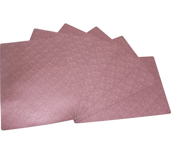 Сервировочная салфетка Protec Textil S.L. плейсмат Polyline 30x43 см, Амбер розовый 6 шт в упаковке 7482
