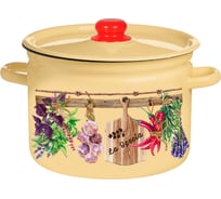 Эмалированная цилиндрическая кастрюля appetite La Speсio 7 л 1с18с Speсio