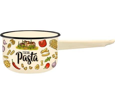 Эмалированный ковш appetite 1.5 л цилиндрический без крышки Pasta ITALIAN 1с42с Pasta