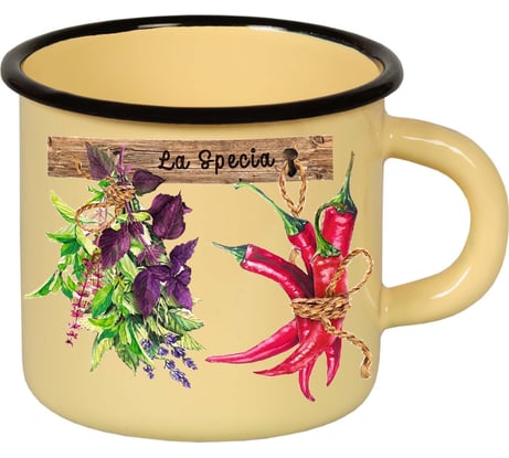 Эмалированная кружка appetite La Speсio 0.4 л 1с2с Speсio
