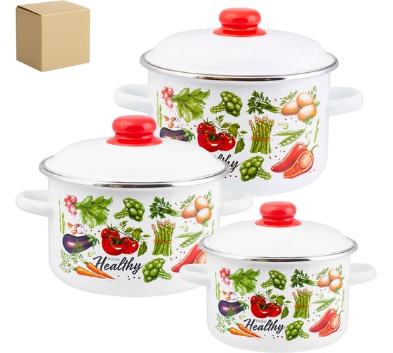 Эмалированный набор appetite№19 Veggies 3 предмета 1KB191M Veggies