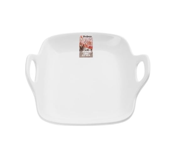 Керамическое квадратное блюдо PERFECTO LINEA Asian 19x18.5x4.7 см, белый 17-101900