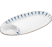 Керамическое овальное блюдо PERFECTO LINEA Marine 33x17.5x2.8 см 17-103301