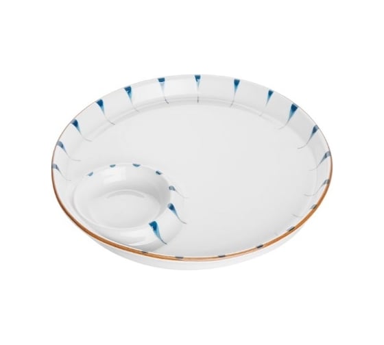 Керамическое круглое блюдо PERFECTO LINEA Marine 22.5x2.3 см 17-122250
