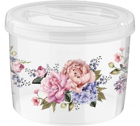 Банка Phibo с завинчивающейся крышкой 1.2 л с декором бесцветный 431197801