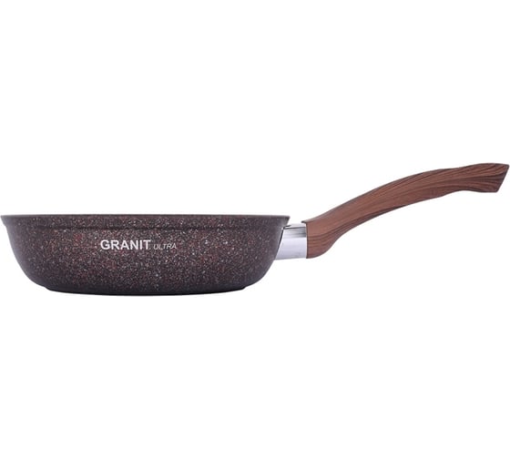 Сковорода Kukmara линия Granit ultra 220 мм с ручкой, антипригарное покрытие red сга220а