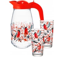 Набор для воды Декостек Зимние забавы 3пр., кувшин+2 стакана, арт. 1607/2-Д СП3840