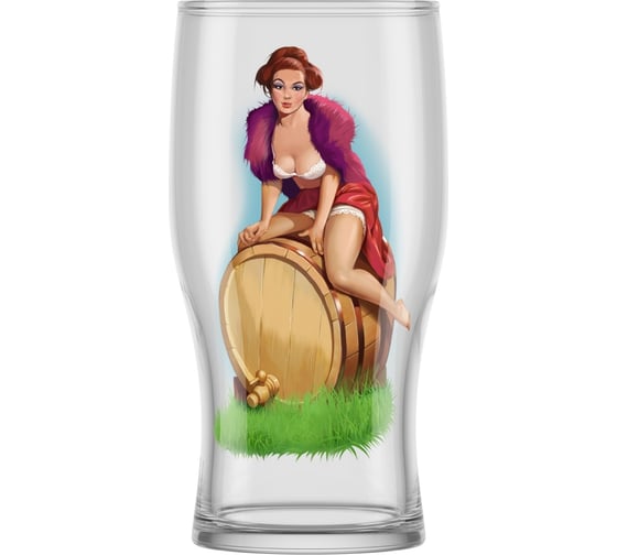 Набор бокалов Декостек Рin-up beer для пива 2шт, 500мл, арт. 304/2-Д ПС4668