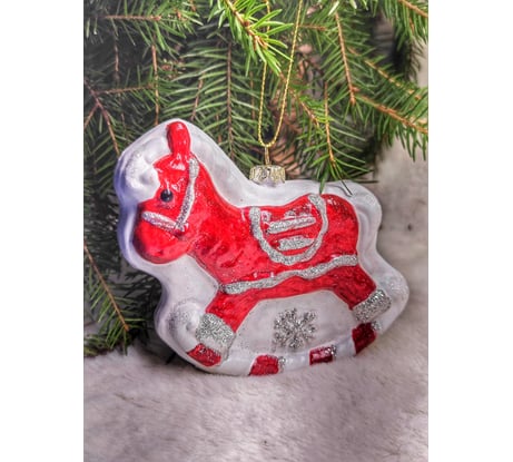 Ёлочное украшение ручной работы Магия праздника Лошадка 11 см NY15