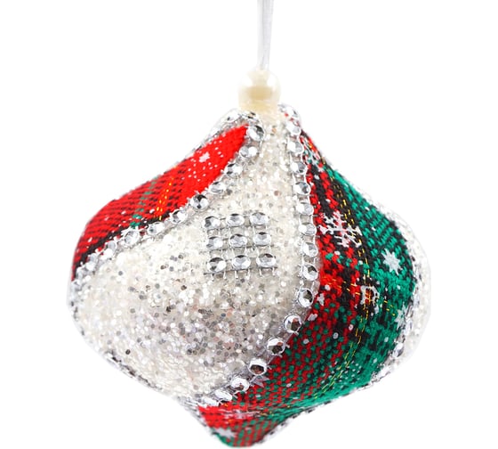 Подвес Магия праздника Луковичка christmas ornament, 8 см, пенопласт, текстиль, пластик NY18/033 1