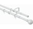 Телескопический металлический двухрядный карниз для штор Arttex 300 см, Шар, жемчуг А0000009505 1