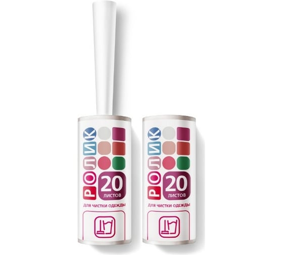 Ролик для чистки одежды GRIFON + сменный блок, 40 листов 307-020 1