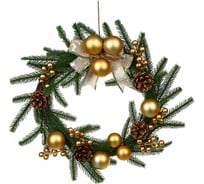 Рождественский венок Сноубум, 30 см, пластик, полиэстер 386-208