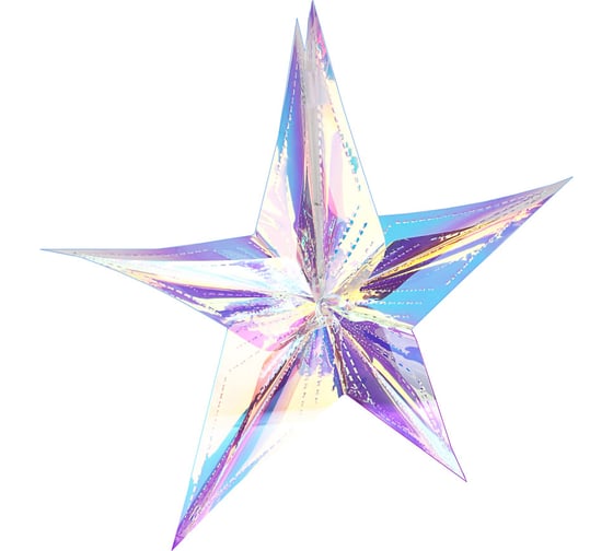Декоративная подвеска в форме звезды Сноубум ПВХ, 30 см 377-444 1