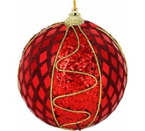 Подвеска шар Сноубум 8 см, бордо, пенопласт/пластик 397-331