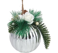 Подвеска шар с декором Сноубум пластик 397-361