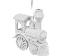 Украшение на ёлку в виде паровоза Сноубум пластик, 8.5x7 см 374-290