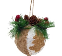 Елочное украшение Магия праздника Шар с ветками 13 см NY120