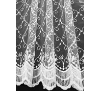 Тюль Костромской текстиль Сетка с вышивкой Вензель, ширина 300 см, высота 270 см, белый 00-00803823