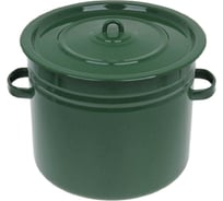 Эмалированный бак СТАЛЬЭМАЛЬ 20 л, зеленый рябчик C42827 ТБ15676