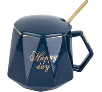 Кружка с крышкой и ложкой Nouvelle Happy day, 420 мл 1060061-3