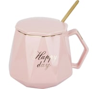 Кружка с крышкой и ложкой Nouvelle Happy day, 420 мл 1060061-4