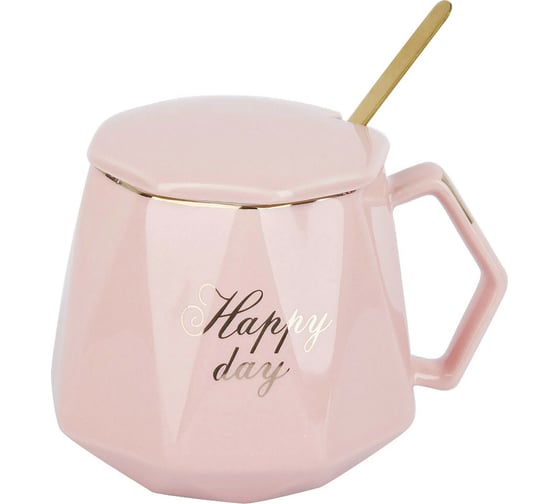 Кружка с крышкой и ложкой Nouvelle Happy day, 420 мл 1060061-4