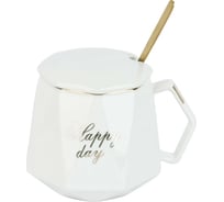 Кружка с крышкой и ложкой Nouvelle Happy day, 420 мл 1060061-1