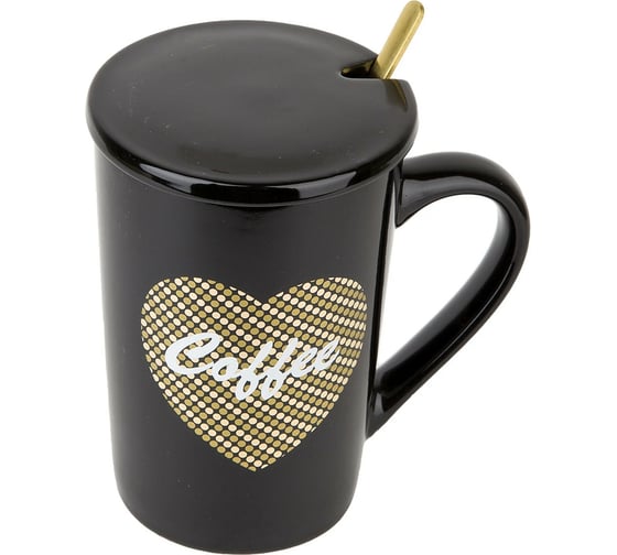 Кружка с крышкой и ложкой Nouvelle Coffee, 410 мл  2210058-1