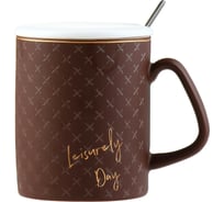 Кружка с крышкой и ложкой Nouvelle Leisurely Day, 380 мл 1760179-2