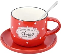 Чайная пара Nouvelle Sunshine day с ложкой, 180 мл 1760185-1