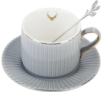 Чайная пара Nouvelle Рельеф с ложкой, 200 мл 1760178-3